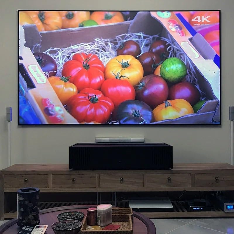 Pantalla de proyector fijo 100 pulgadas marco ultradelgado miniatura 2