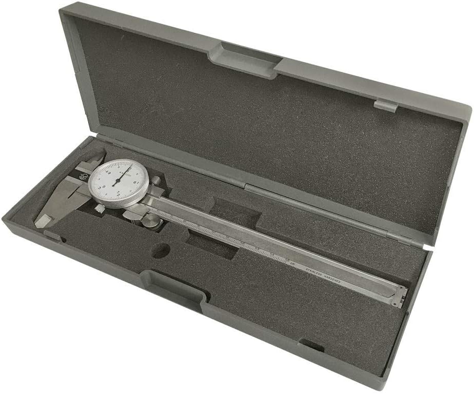 Stainless Steel Metric Dial Caliper Precision Hardened 150mm/0.05mm