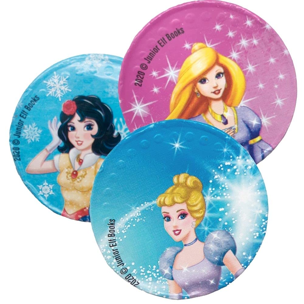Monedas De Chocolate Con Leche Princesas 1 Kg 190 Piezas 40 Mm