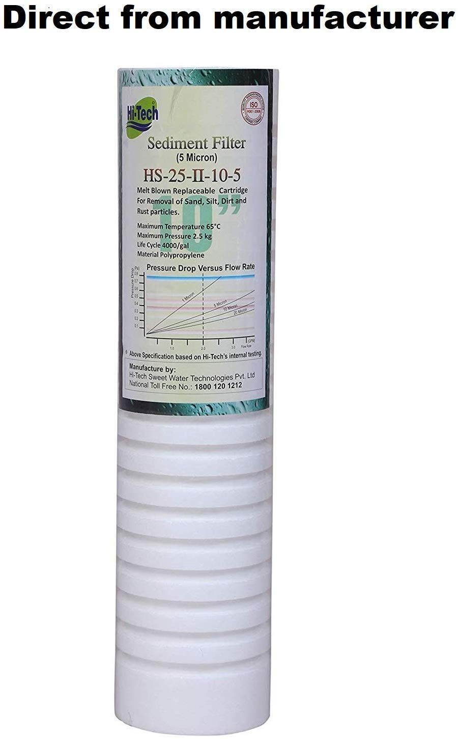 Hi-Tech 5 Micron Spun Filter for RO Water Purifier