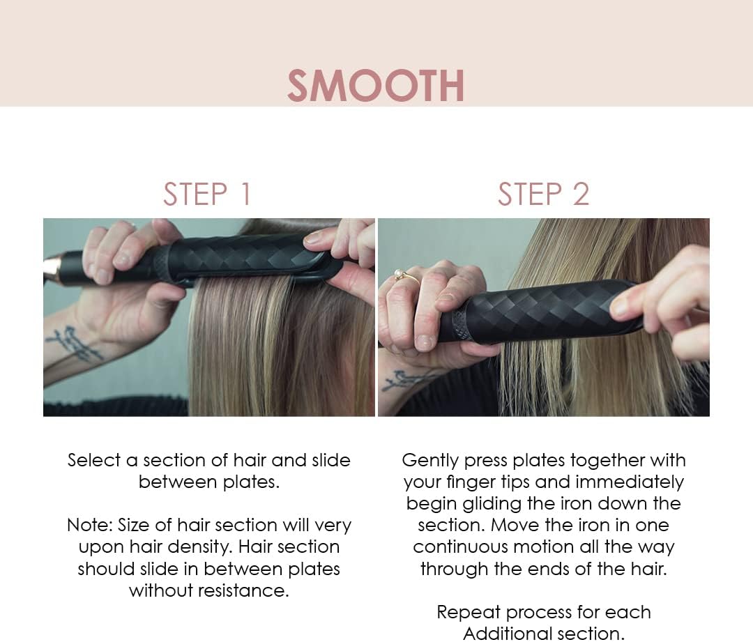 Curling hair with Usmooth Infinite Styling Iron Step 2