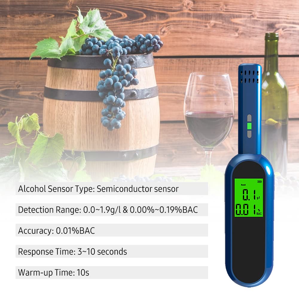 Reable Breath Tester LCD cyfrowy alkomat Tester dmuchania przenośny ręczny wskaźnik wykrywania jazdy pod wpływem alkoholu/191