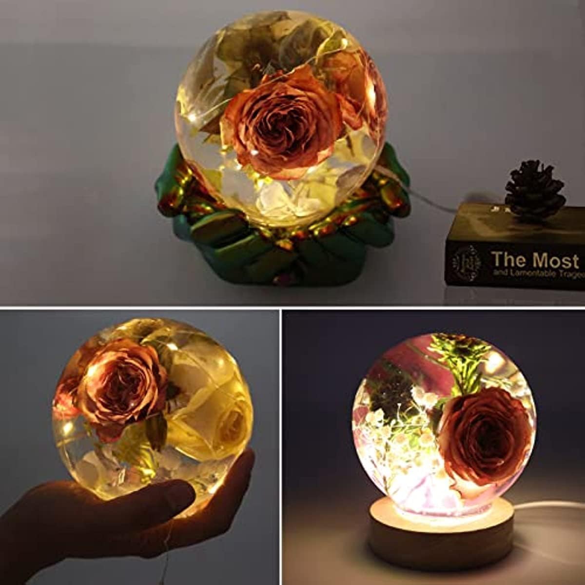 Blumenkugel Silikonform Für Epoxidharz & Gips - Perfekt Zum Basteln Von Ornamenten Und Pflastersteinen