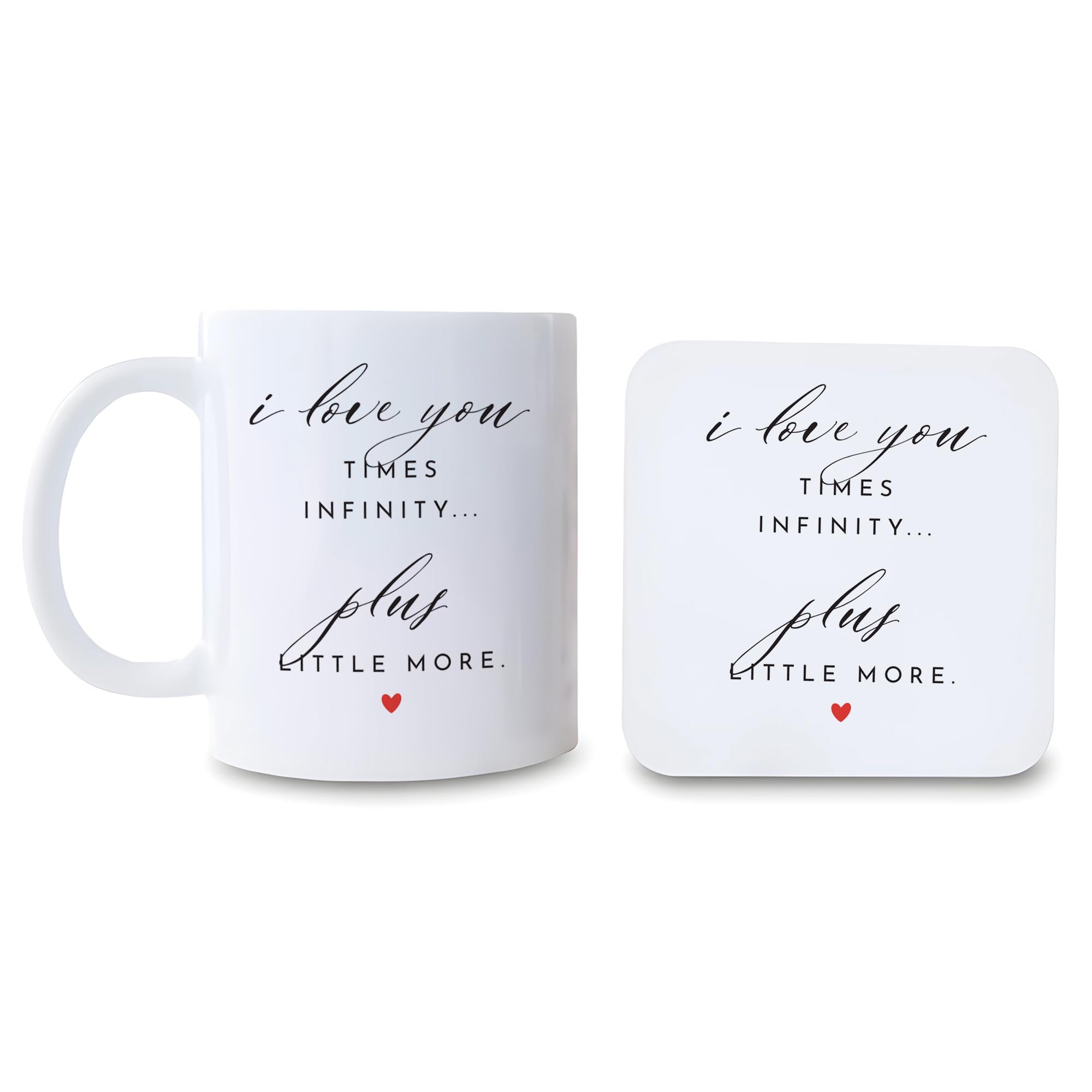 Romantic Valentine's Day Mug Gift for Girlfriend Boyfriend Wife Husband I Love You Times Infinity Birthday Anniversary Keepsake