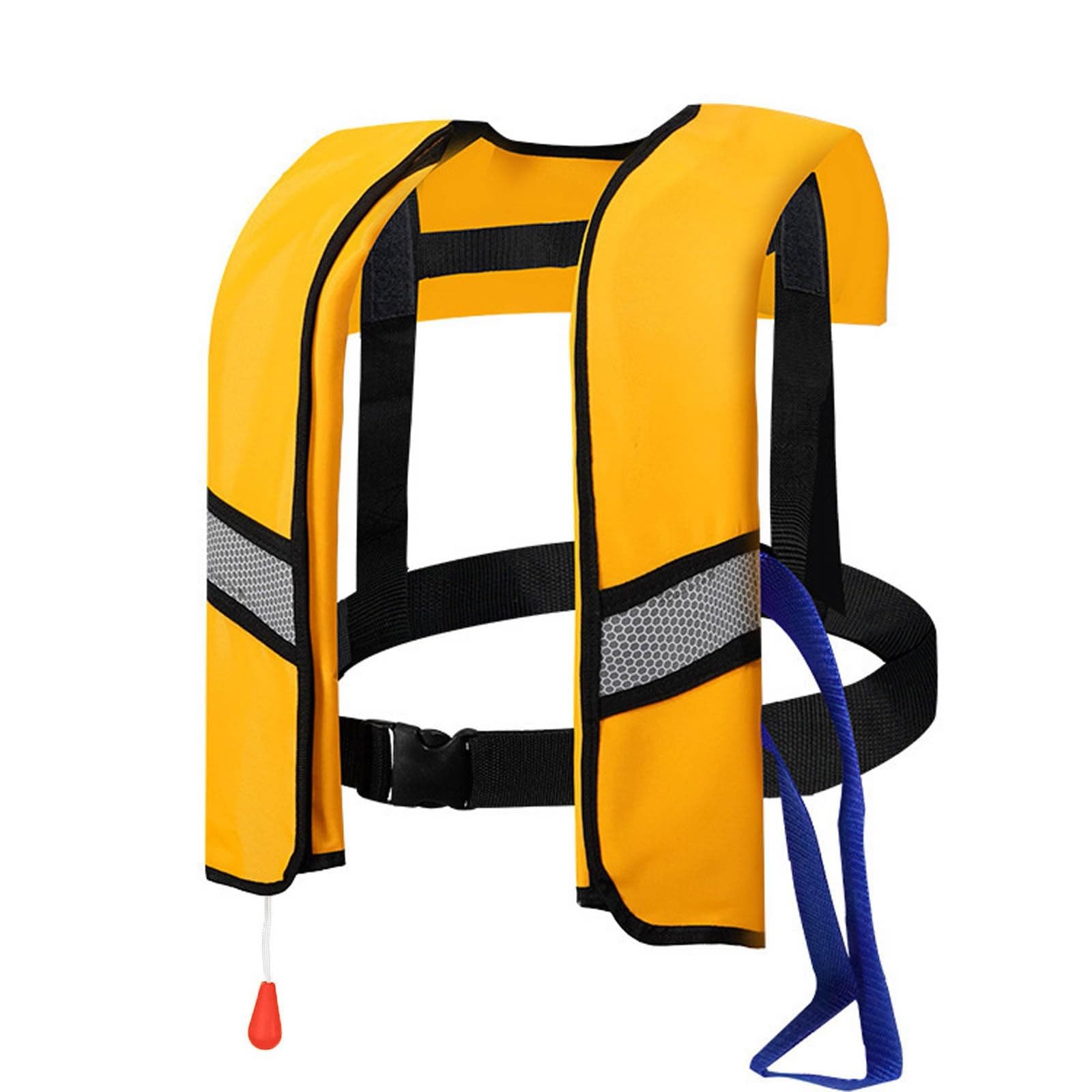 Automatic Inflatable Life Jacket Water Gear For Emergency Designed With Maximum Buoyancy And Performance Ideal For Boating Swimming Rafting Sailing Adventures (Yellow, 50X30CM)