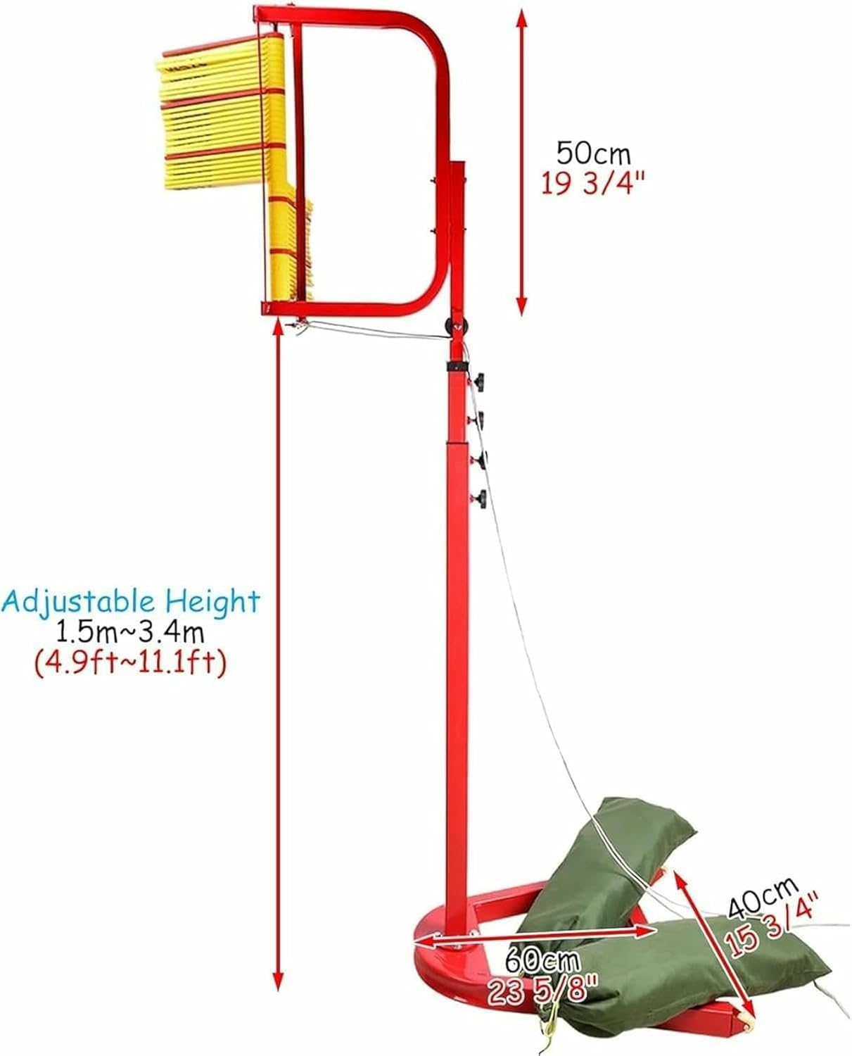 Vertical Jump Tester Movable Vertical Jump Tester, Jump Measurement Tool, Heavy Duty Sport Vertical Challenger Adults Jump Training Equipment