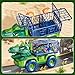 Guminnara 22 in 1 Toddler T-rex Dinosaur Truck Toy Set for Kids Boys 3-5 5-7, Tyrannosaurus Carrier Transport Truck with 18 Jurassic Dino Figures, Birthday Toy for Boys Girls 3 4 5 6 7 Years Old