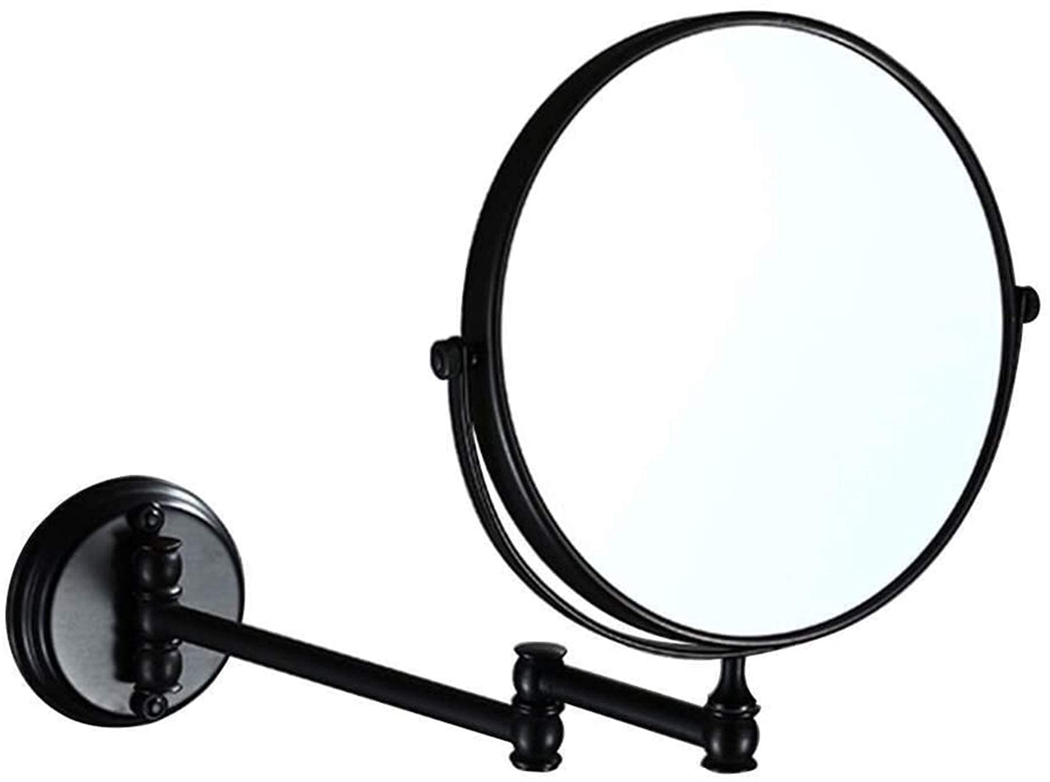 Miroir de maquillage pliable pour salle de bain et chambre avec bras pivotant