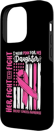 Vista 41 de iPhone 11 Pro Max - Bandera de cáncer de mama I Wear Pink Daughter Her Fight My Fight Case