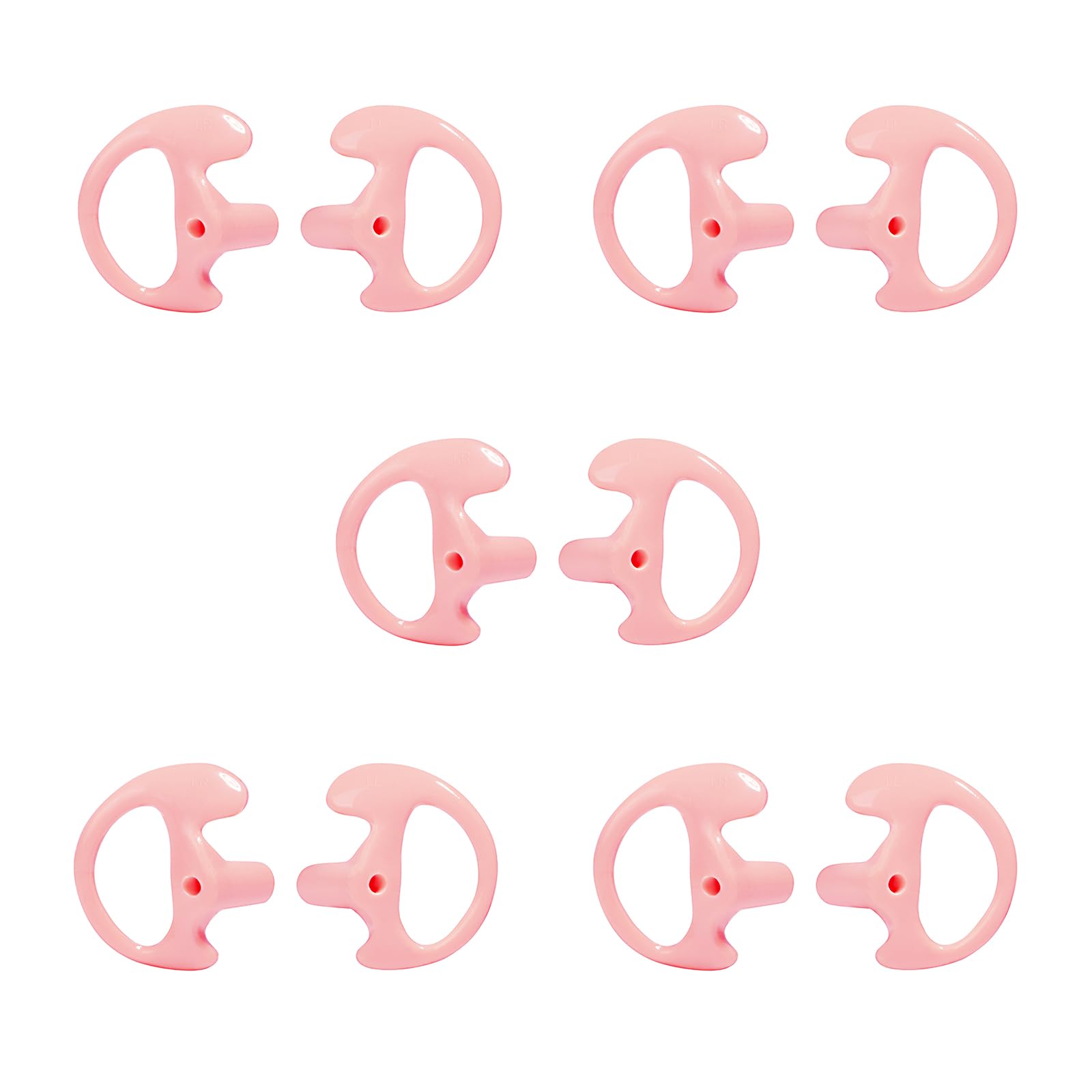 Replacement Soft Earmould Earpiece Earbud Air Acoustic Headset Earplug for Walkie Talkie Coil Tube Audio Kits,5 Pairs (Blue, Small) — view 9