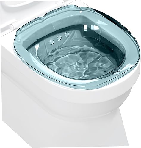 Bañera de asiento para baño, hemorroides, seguro para sentarse, fianza, con limpiador extraíble, profundizar la bañera de asiento con agujero para