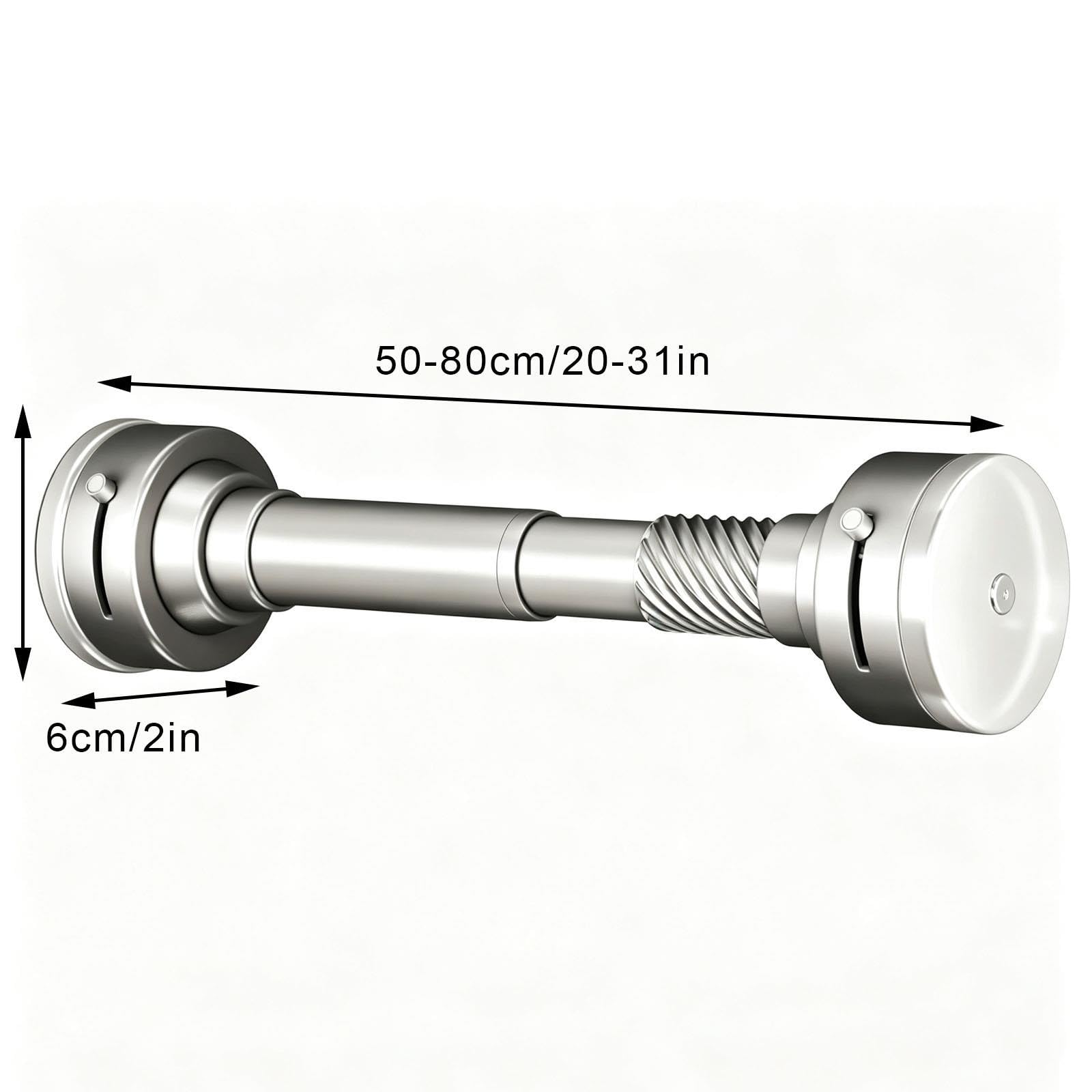 Tringle à Rideaux, Ventouse Puissante, Coussinets Silicone Anti Rayures