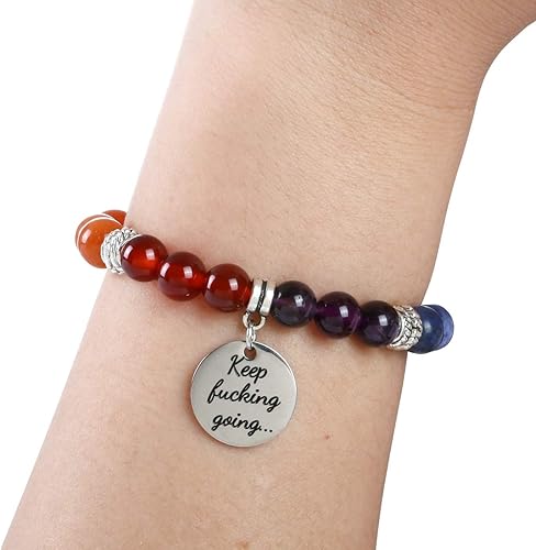 Miniatura 2 de Top Plaza Pulseras de cuentas de piedra de 7 chakras para yoga reiki cristales curativos pulsera de cuentas de piedras preciosas de piedras