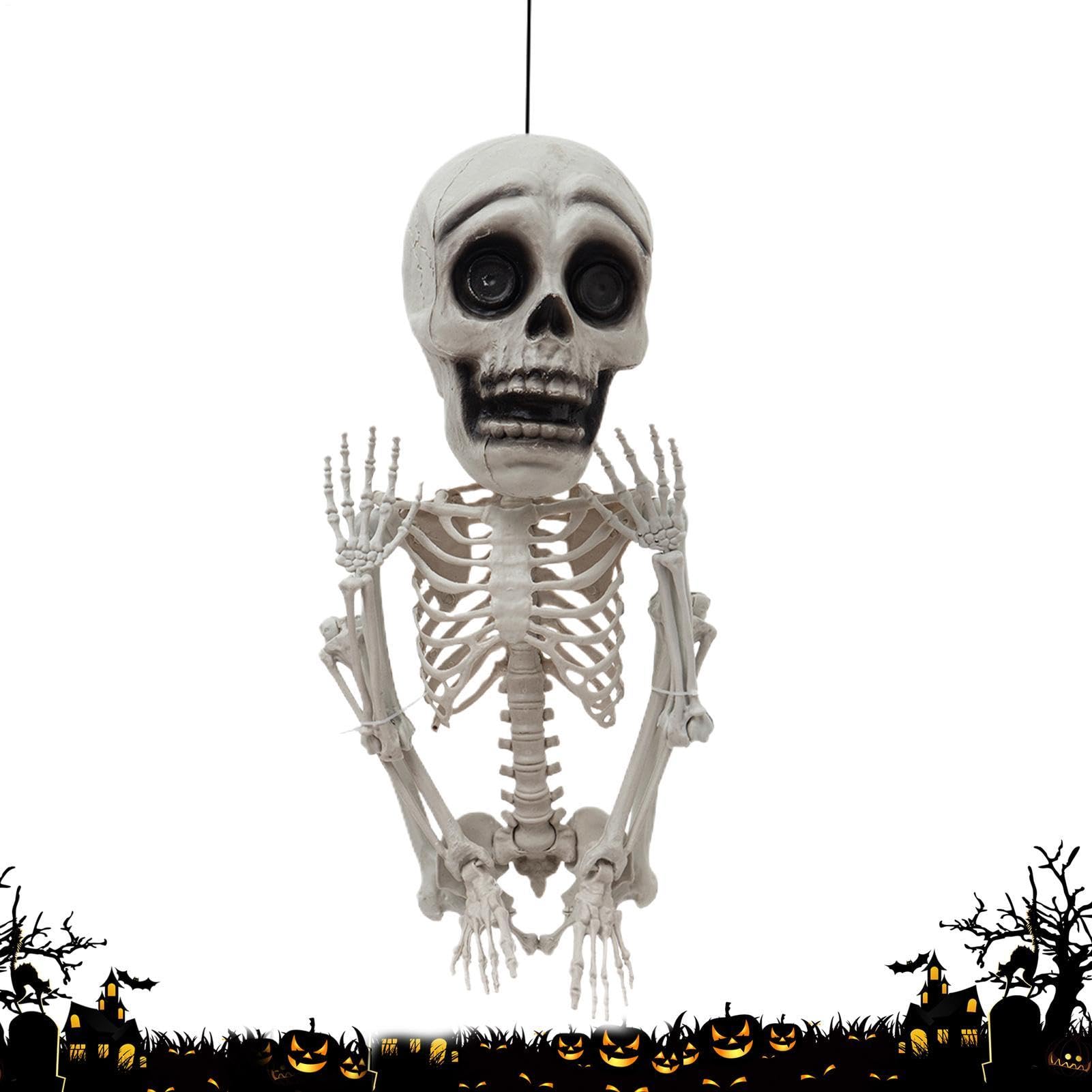 Esqueleto Halloween Figura Realista 105cm con Articulaciones Móviles