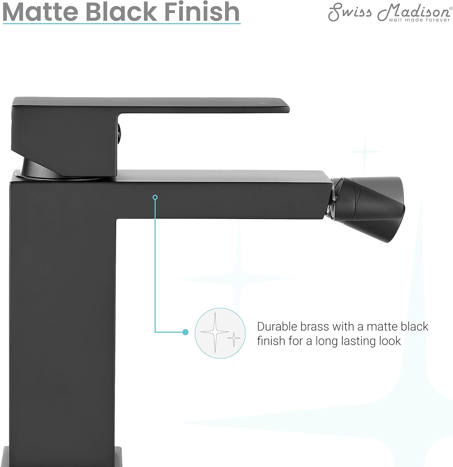 Swiss Madison Well Made Forever SM-DF80MB Concorde Bidet Faucet in Matte Black: Tools & Home Improvement