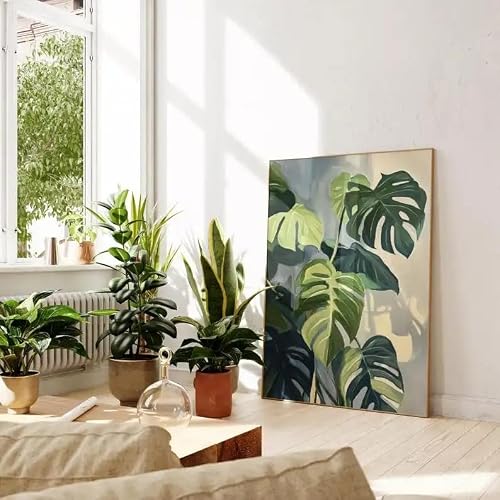 LTjiajuypd Modern Monstera Botanical Canvas Prints Wall Art Painting Plant For Living Room(40x55cm)