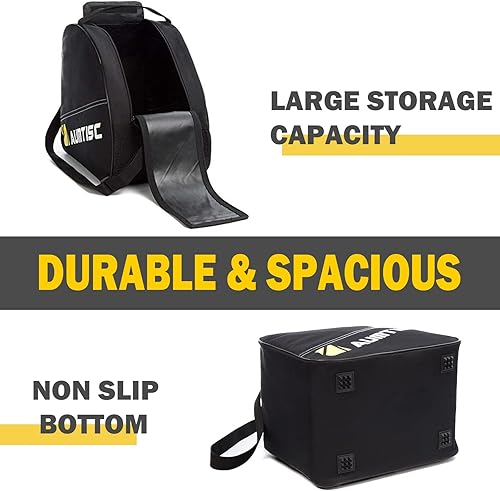 Miniatura 6 de AUMTISC Bolsa de esquí y botas combo, bolsas acolchadas para esquí de nieve para viajes aéreos, longitud ajustable para esquís de hasta 78.7 in y