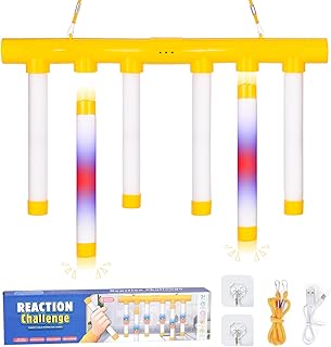 Reflex Drop Sticks Challenge Game, 2025 Hand Eye Coordination Training Toy, Hand Speed Challenge Game Reaction Game, Catching All Drop Sticks Game for Adults- 3 Adjustable Speed with Flashing Lights