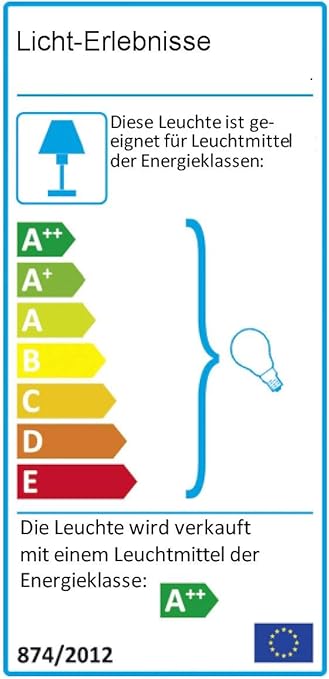 Licht-Erlebnisse Staande lamp Marian metaalglas brons/wit B: 36cm H: 180cm met ingebouwde switch photo 3