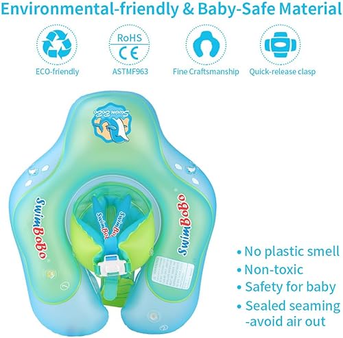 Miniatura 5 de PandaEar Flotador de piscina para bebés con toldo, flotador inflable de piscina para niños con protección solar UPF50+ durante más de 3 meses,