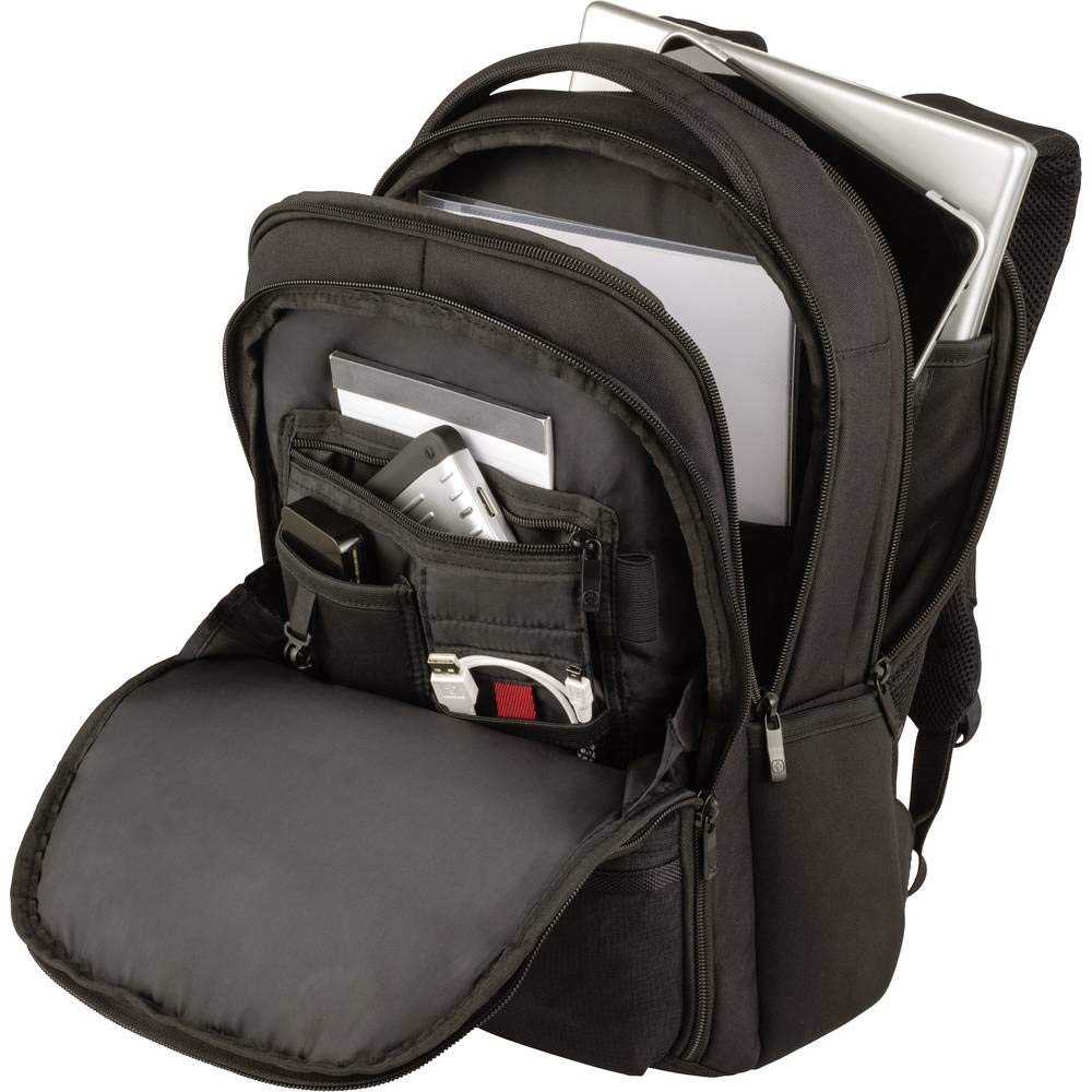 WENGER Zaino Porta PC Fuse con Tasca per Tablet fino a 10”, Notebook 15,6”, Organizer, 16 l, Uomo Donna, Ufficio Viaggi di Lavoro Università, Nero, 600630