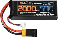 Vista 5 de Powerhobby 2s 7.4v 2000mah 50c Lipo Batería w XT60 Plug + Adaptador (2) Compatible con: Traxxas 1/16 E-Revo Slash Rally Summit
