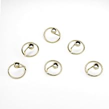 Ekhasa 100% Pure Brass Wick Holders for Oil Lamp | Deepam Stand, Vilakku Thiri Holder | Niranjan Kadi, Samay Diya Kadi Holder | Thiri Stand for Deepak | Round Wicks for Pooja Diya (Set of 6)