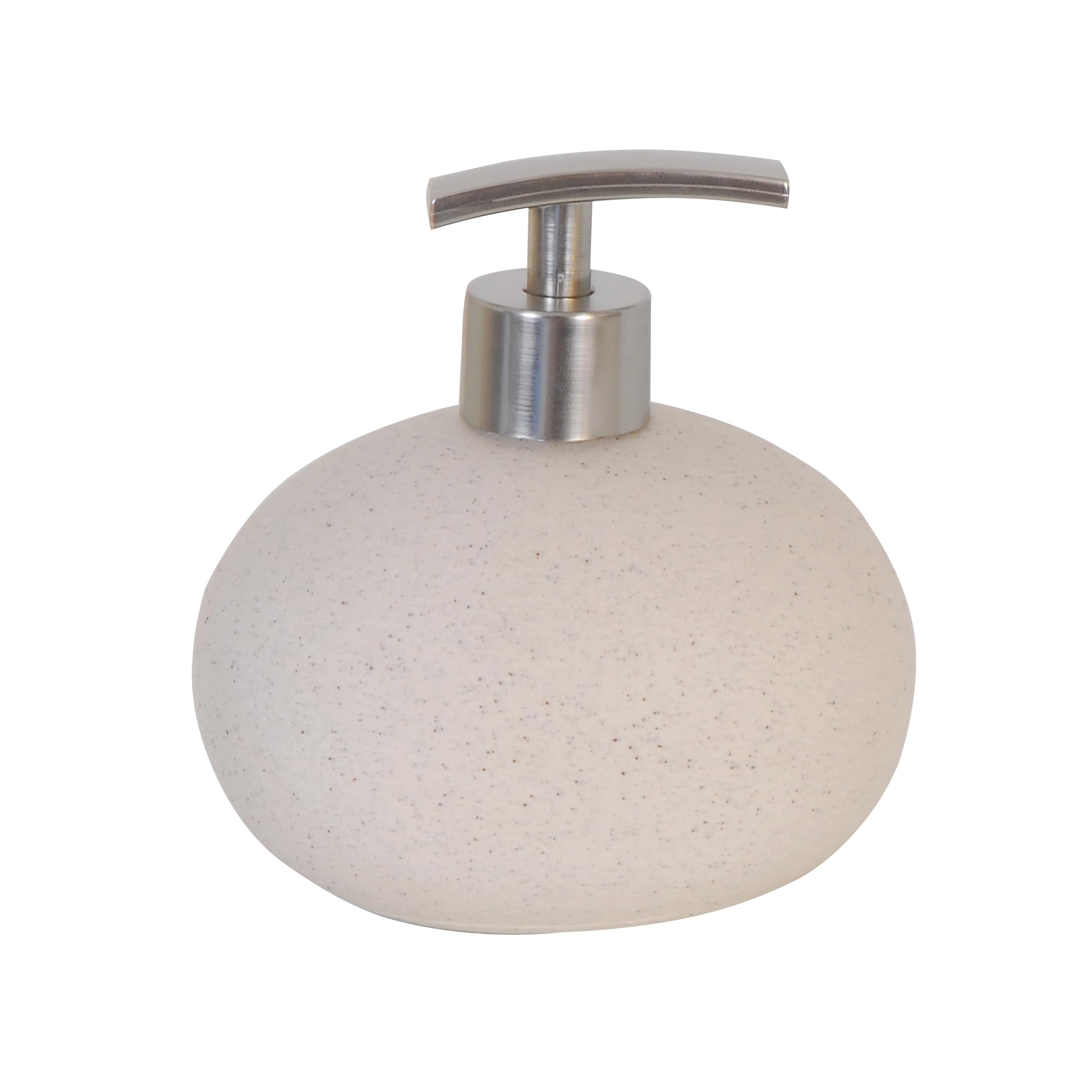 Msv Beige Abs Sand Ceramic Stone Manali Soap Dispenser,