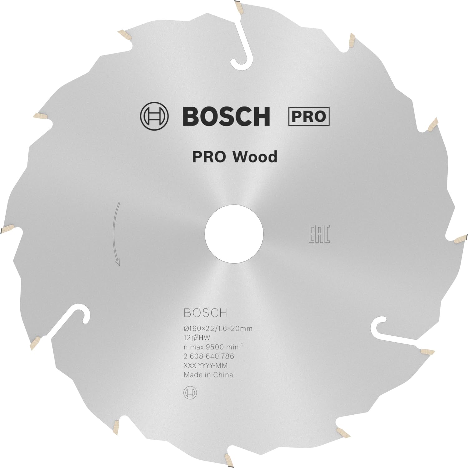 Bosch 1x PRO Wood Circular Saw Blade for Corded Hand-Held Circular Saws (for Softwood, Hardwood, Ø mm, Professional Accessory Hand-Held Circular Saw)
