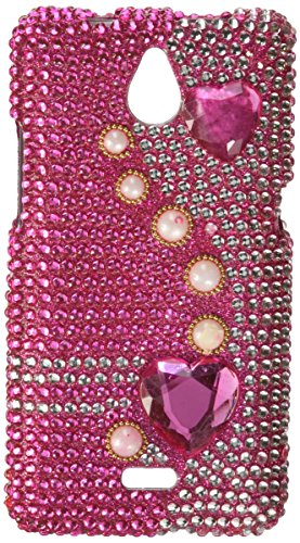 Aimo Wireless for Huawei Valiant Y301/Ascend Plus H881c MetroPCS/Straight Talk Luxury Full Diamond Case - Retail Packaging - Pearl/Pink