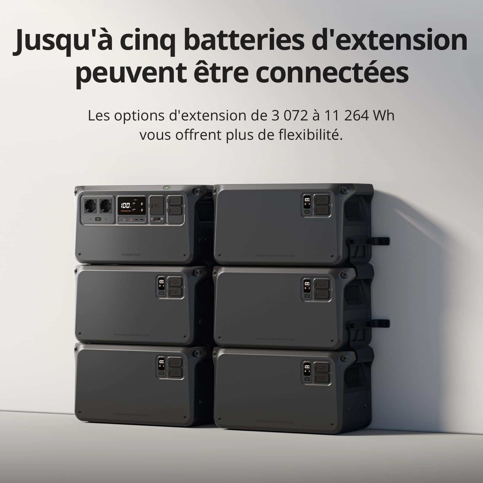 DJI Power Expansion Battery 2000, batterie d'extension haute capacité de 2 048 Wh pour DJI Power 1000/1000 V2 / 2000, batterie supplémentaire extensible pour générateurs portables