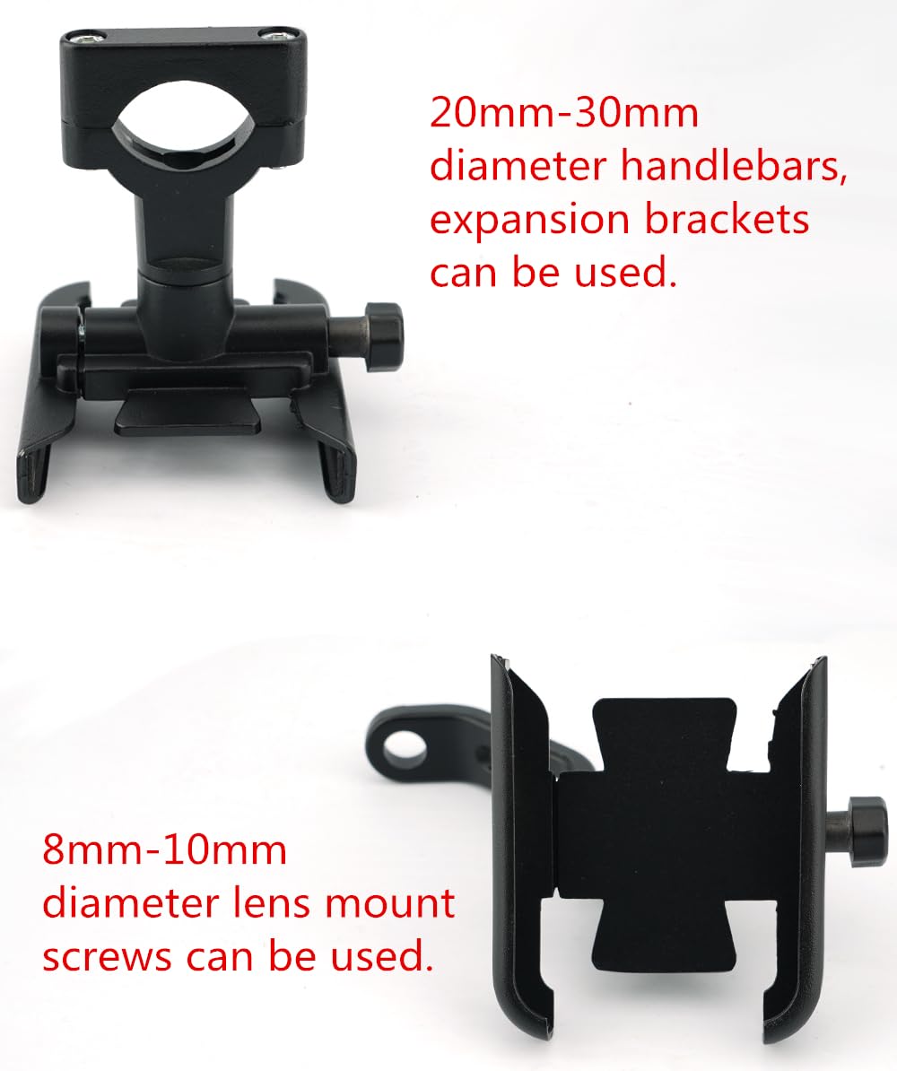 Per XMAX300 Xmax400 Xmax250 Xmax125 Xmax 125 250 300 400 Moto Manubrio Specchio Supporto Del Telefono Cellulare GPS (Specchio Nero)