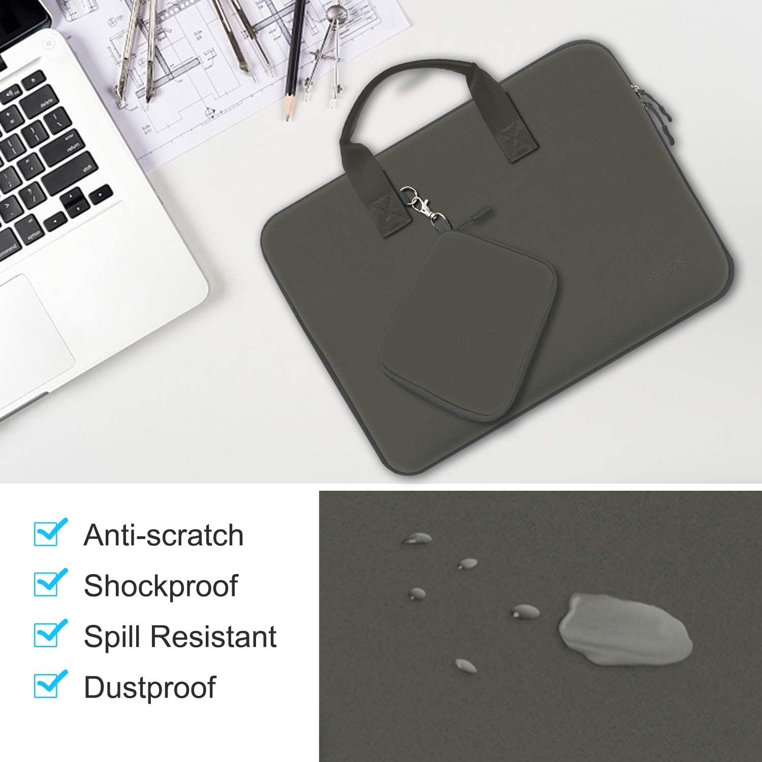 13-13,5 zoll Pokrowiec na laptop torba dla wszystkimi modelami MacBooka Air/Pro 13", Surface Laptop 13,5" i najpopularniejszego 13"-13,5" PC, wodoodporny elastyczny notebook torebka