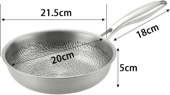 Titanium Pan Pro Multifunctional Scratch-Resistant Pans,20-28cm Non Stick Frying Pan,Even-Heating Multipurpose Cookware for Induction Cooktop Electric Stove 20cm