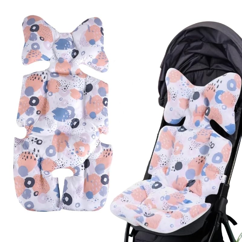 Coussin Bébé Poussette Bébé Chaise Haute Coussin de Poussette en Coton avec Motif Cartoon pour Enfant Eépaisseur 4CM Confortable Coussin Réducteur de...