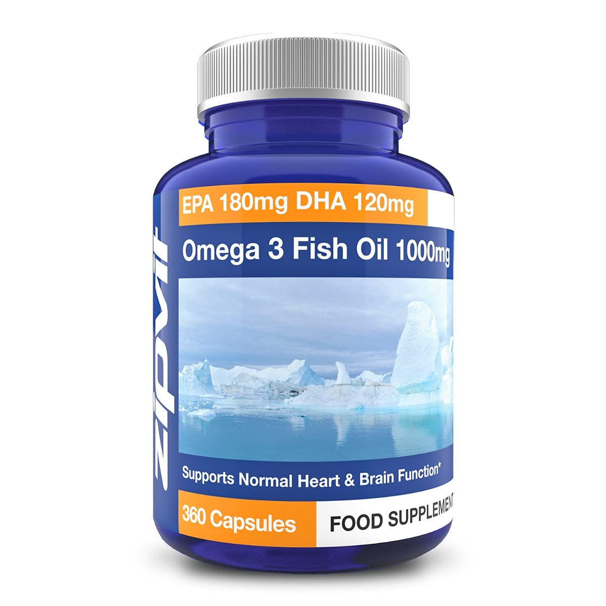 Omega 3 Fish Oil 1000mg, 360 Softgel Capsules. 12 Months Supply. EPA