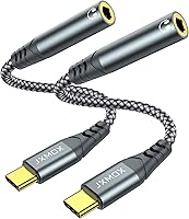 Vista 7 de JXMOX - Adaptador de audio USB tipo C a conector de auriculares hembra de 3.5 mm, cable USB C a auxiliar compatible con iPhone 17 Air 16 15 Pro Max