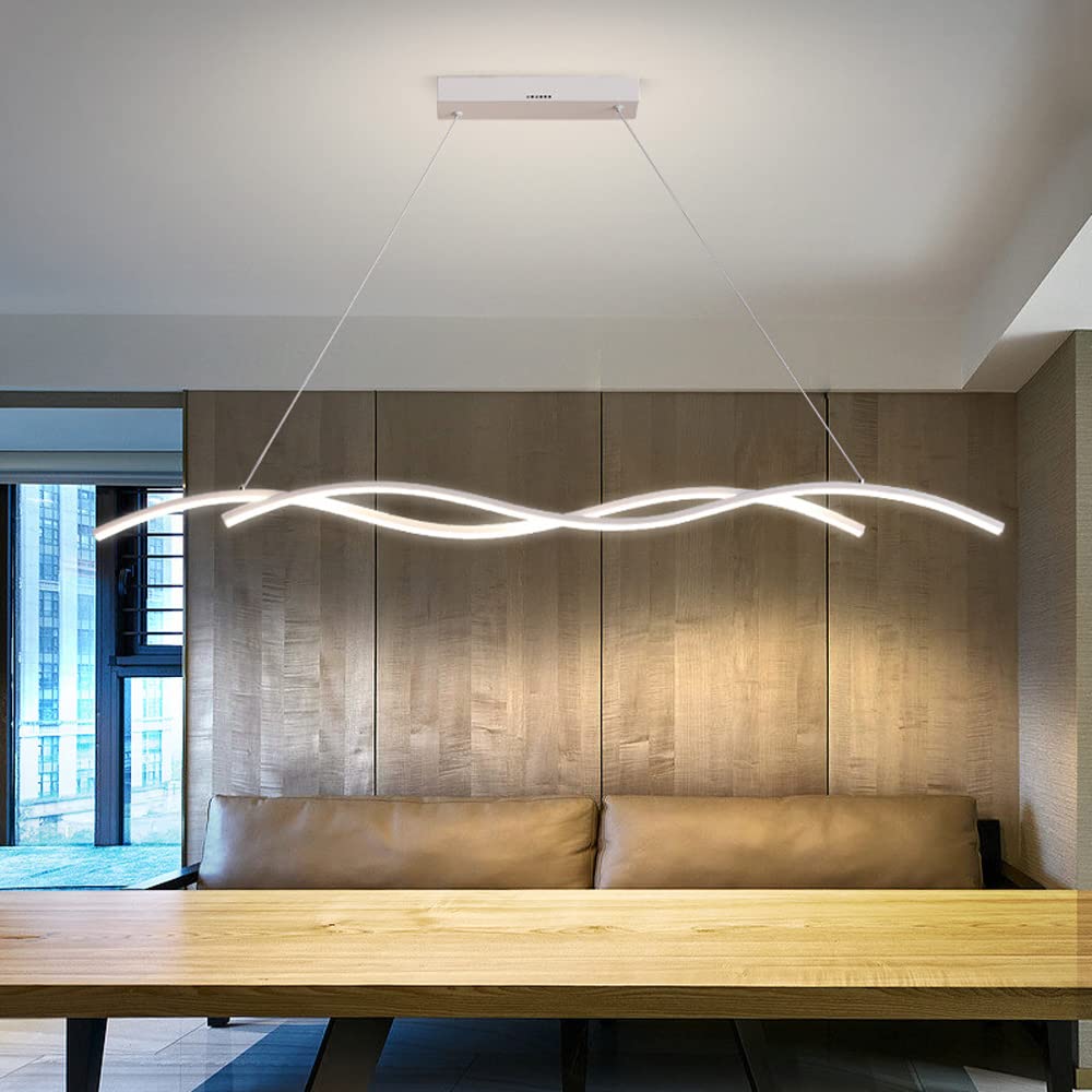 Suspension linéaire LED pour îlot de cuisine et salle à manger moderne