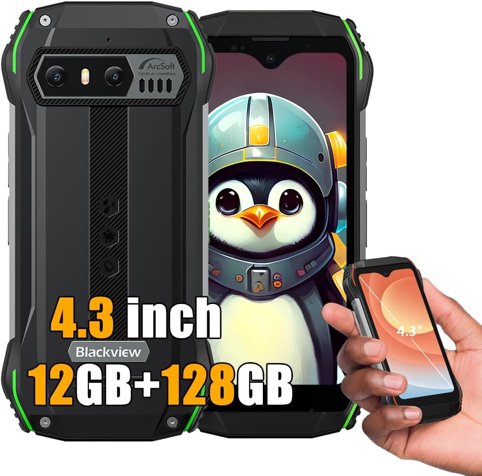 Coque Blackview BV4800 Pro - Verre Trempé Noir - Téléphone Incassable - Neuf