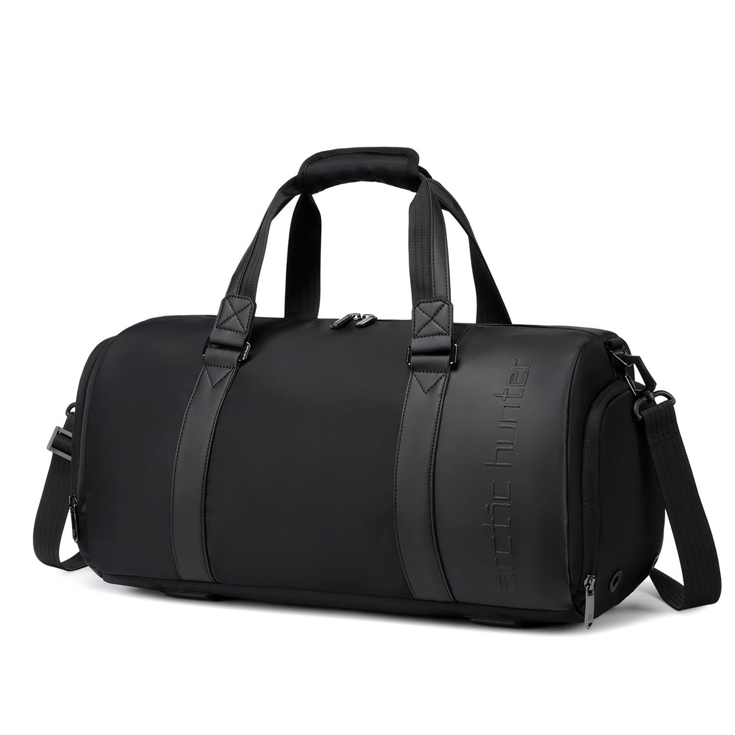 Arctic Hunter Duffle Bag for Travel Gym Nylon 30L Office Hand Bag for Men Women Multiple-Pocket Nylon Water-Repellent Sports Duffel Bag with Shoes Compartment & Detachable Shoulder Strap (Black)-image-18