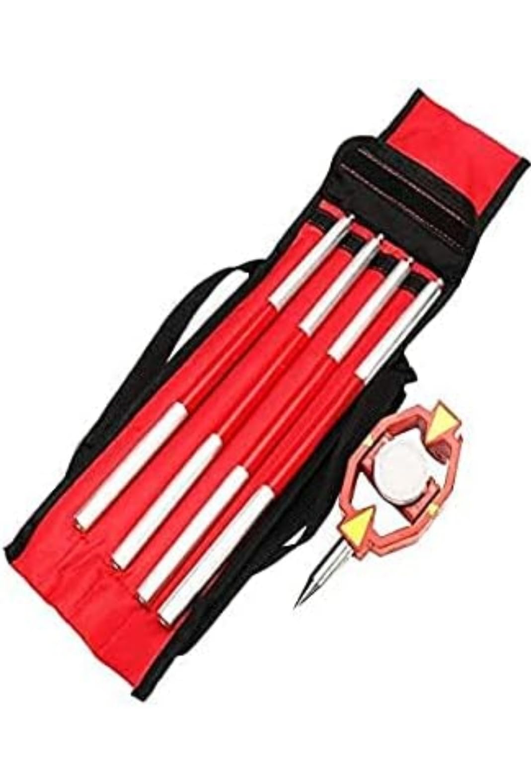 Indian 2024 Mini Prism with Folding Poles in 4 Parts for Total Station Land Survey 2