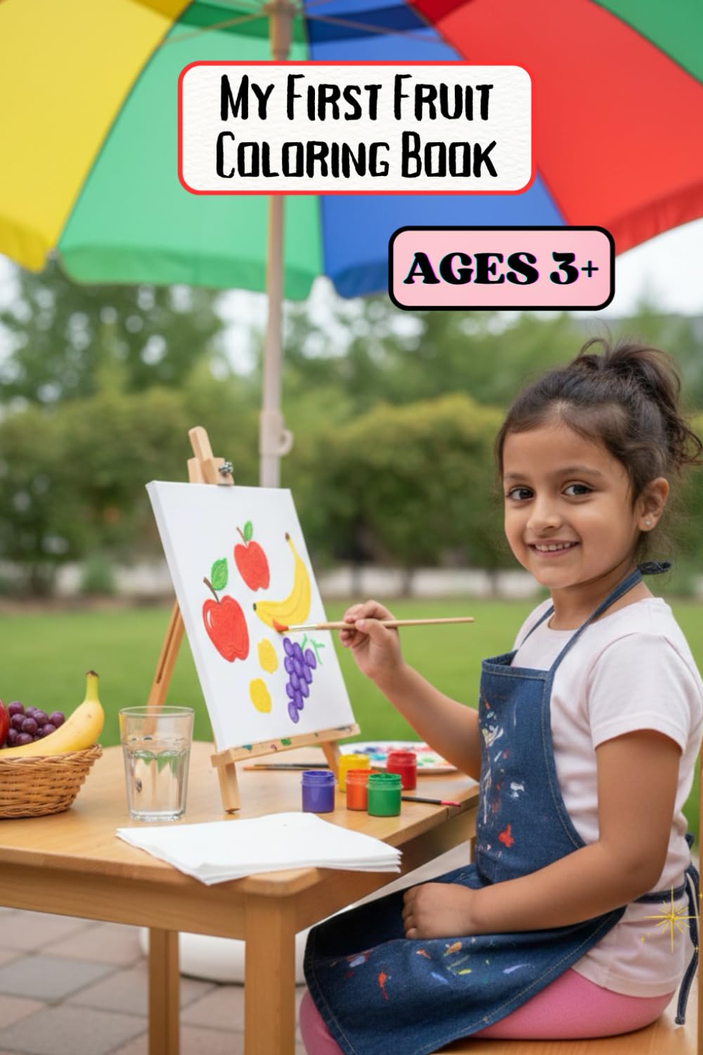 My First Fruit Coloring Book: 25 Easy & Cute Fruit Drawing for Ages 3–7