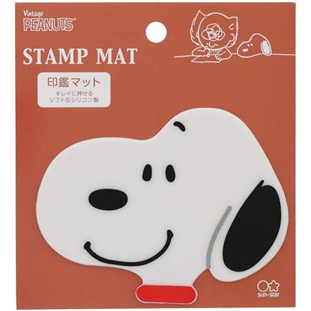 Amazon サンスター文具 スヌーピー 印鑑マット アメリカンテイスト第7弾 レッド S 文房具 オフィス用品 文房具 オフィス用品