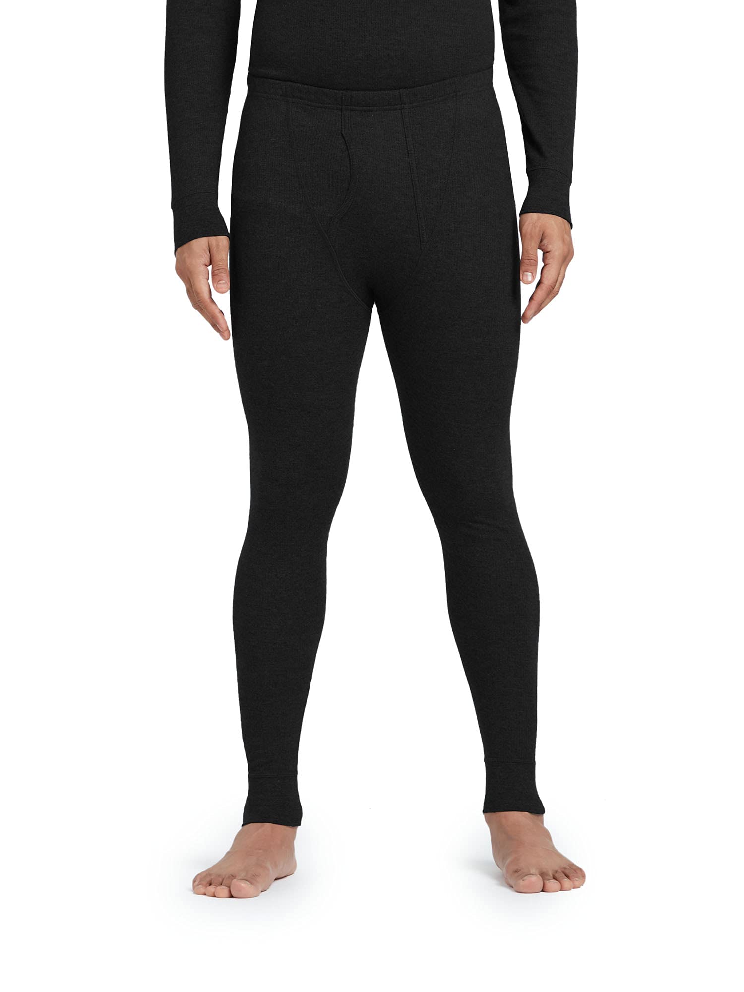 Men's Thermal Bottoms | Antibacterial, Skin Friendly with Superior Heat Retention | Slim Fit Full Length Solid Alpine IntelliHeat Thermal Long Johns