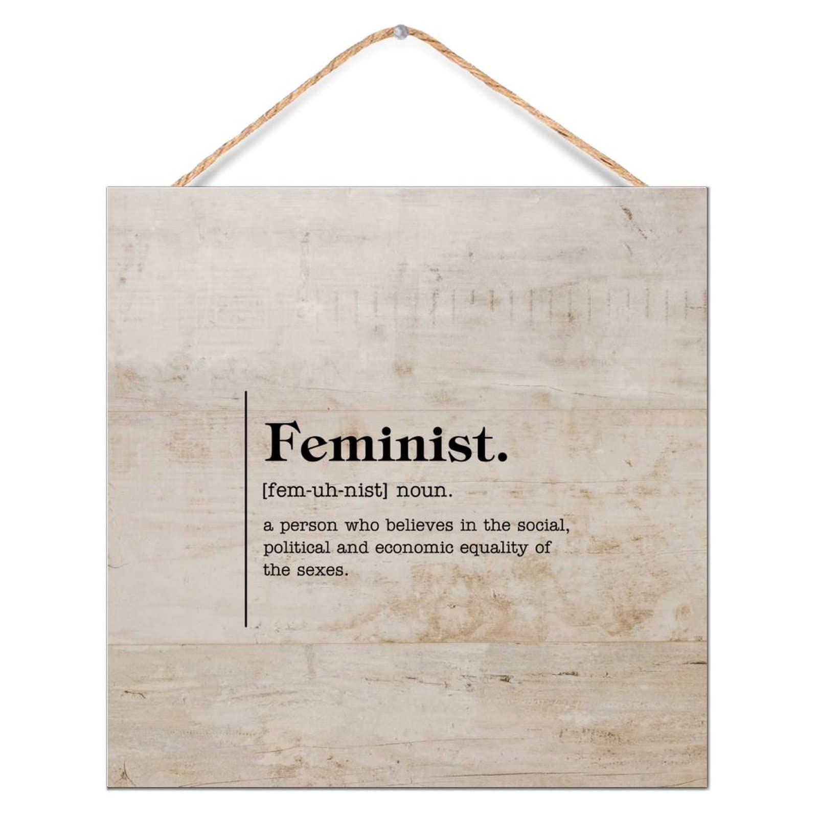 Décoration murale féministe idée cadeau - Panneau bois personnalisé maison