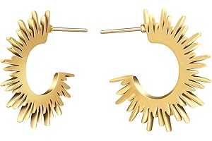 Gold Spike Hoop Earrings: Radiant Sparkle for Every Occasion
