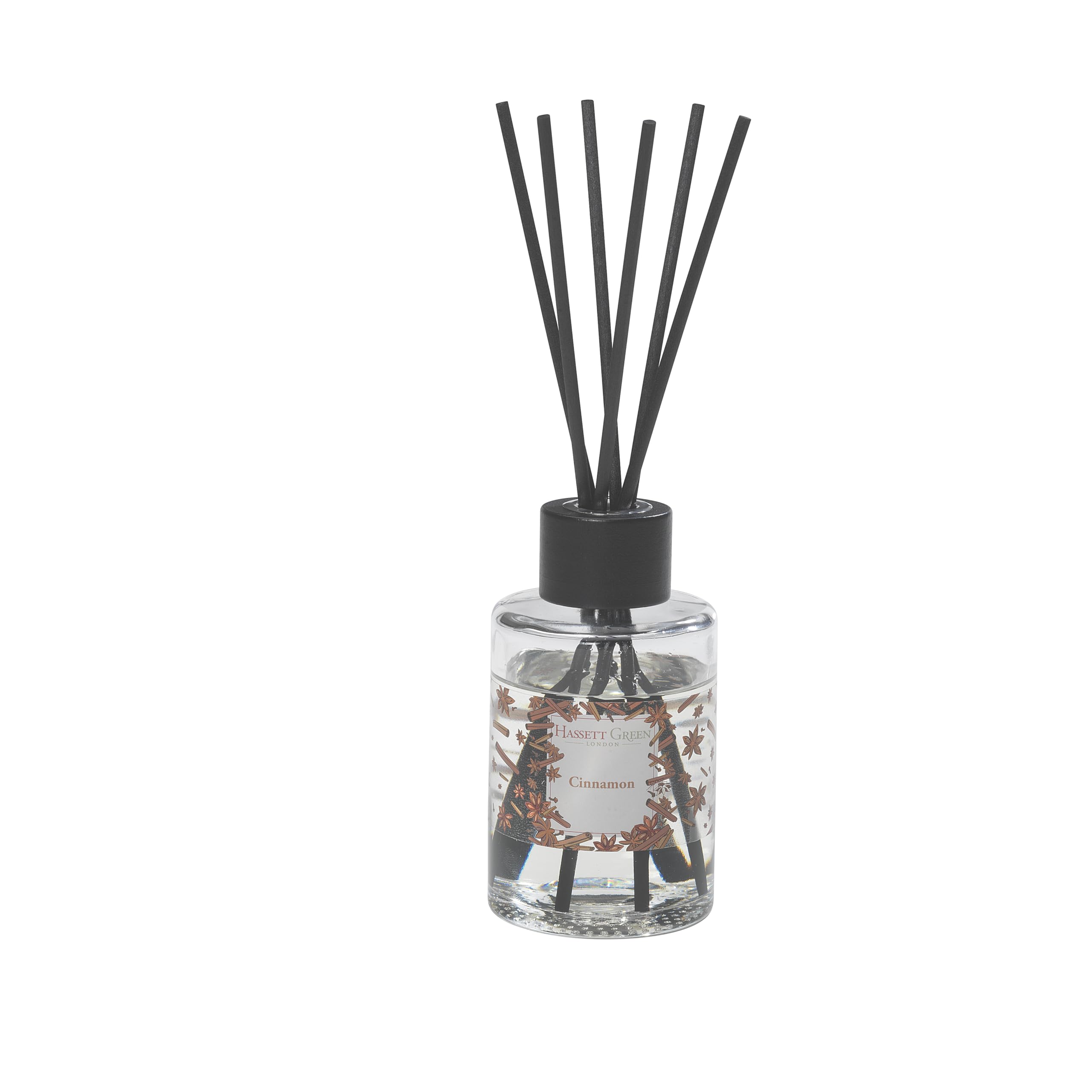 B&Q - Hassett Green LondonCinnamonLarge Fragrance Oil Reed Diffuser200Ml Glass Bottle With 6 Thick Fibre Reeds