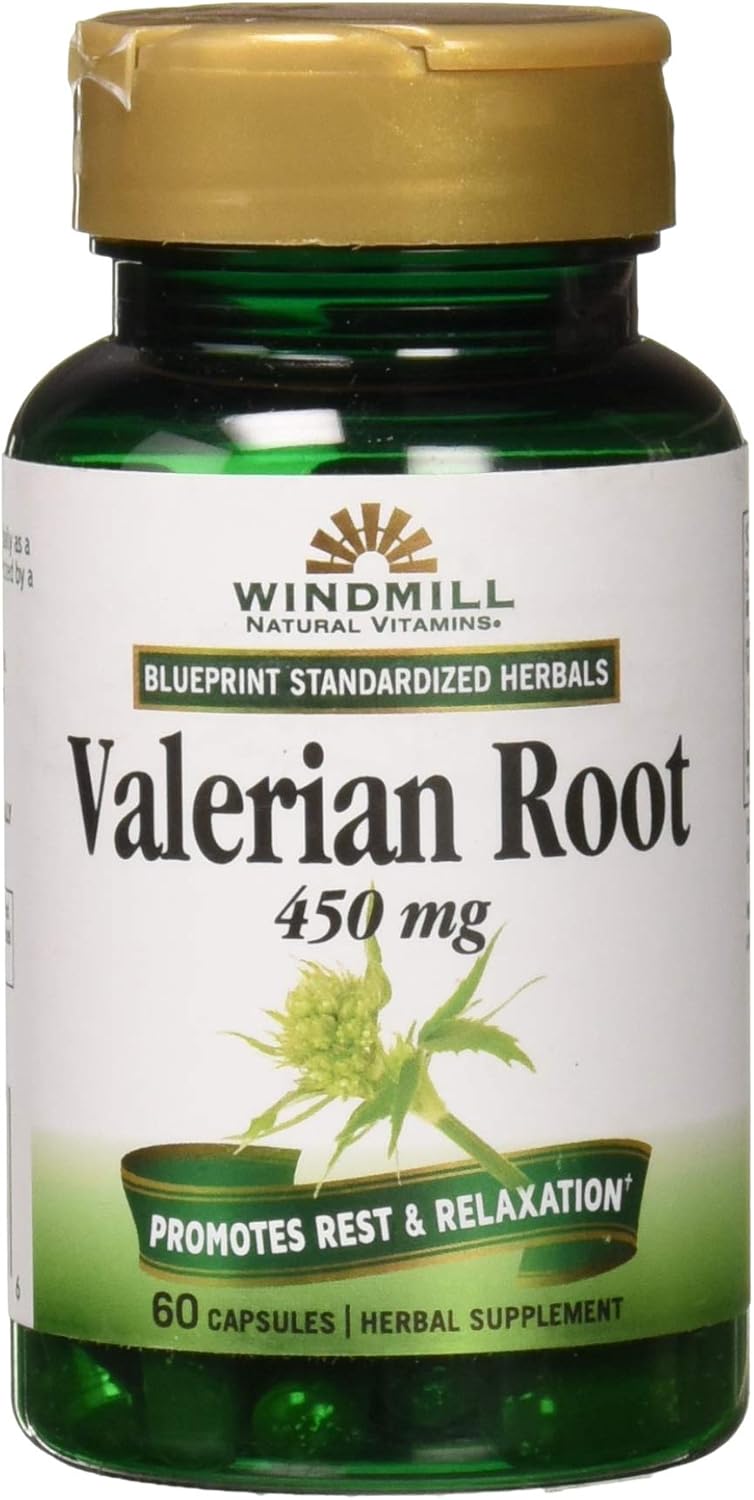 Valerian Root 450mg Extract 60 Caps by Windmill Health