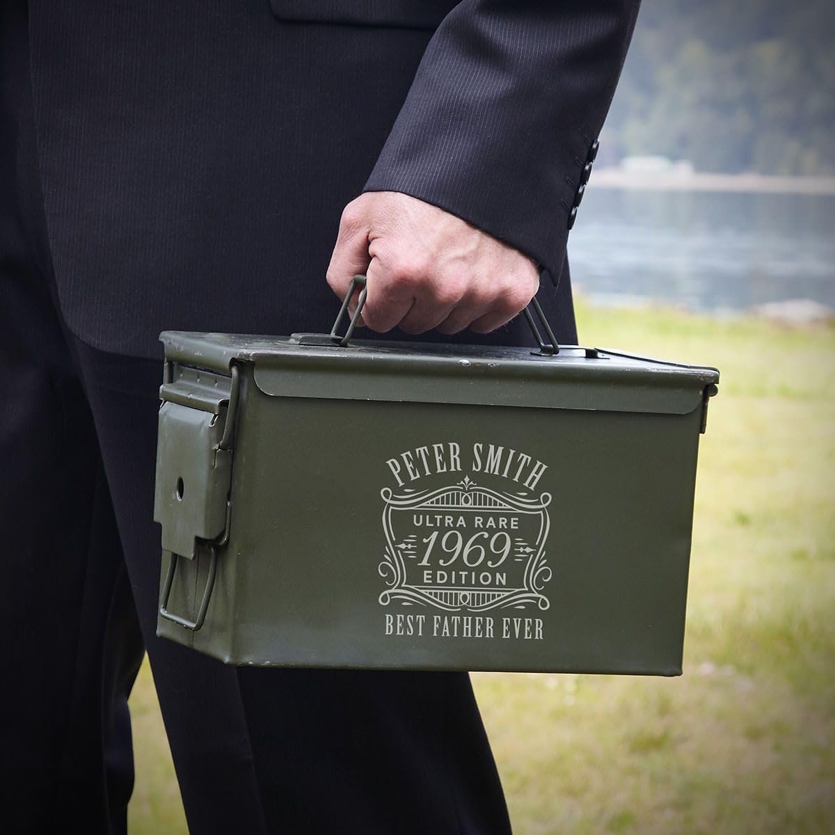 HomeWetBar Personalized Ammo Box 50 Cal