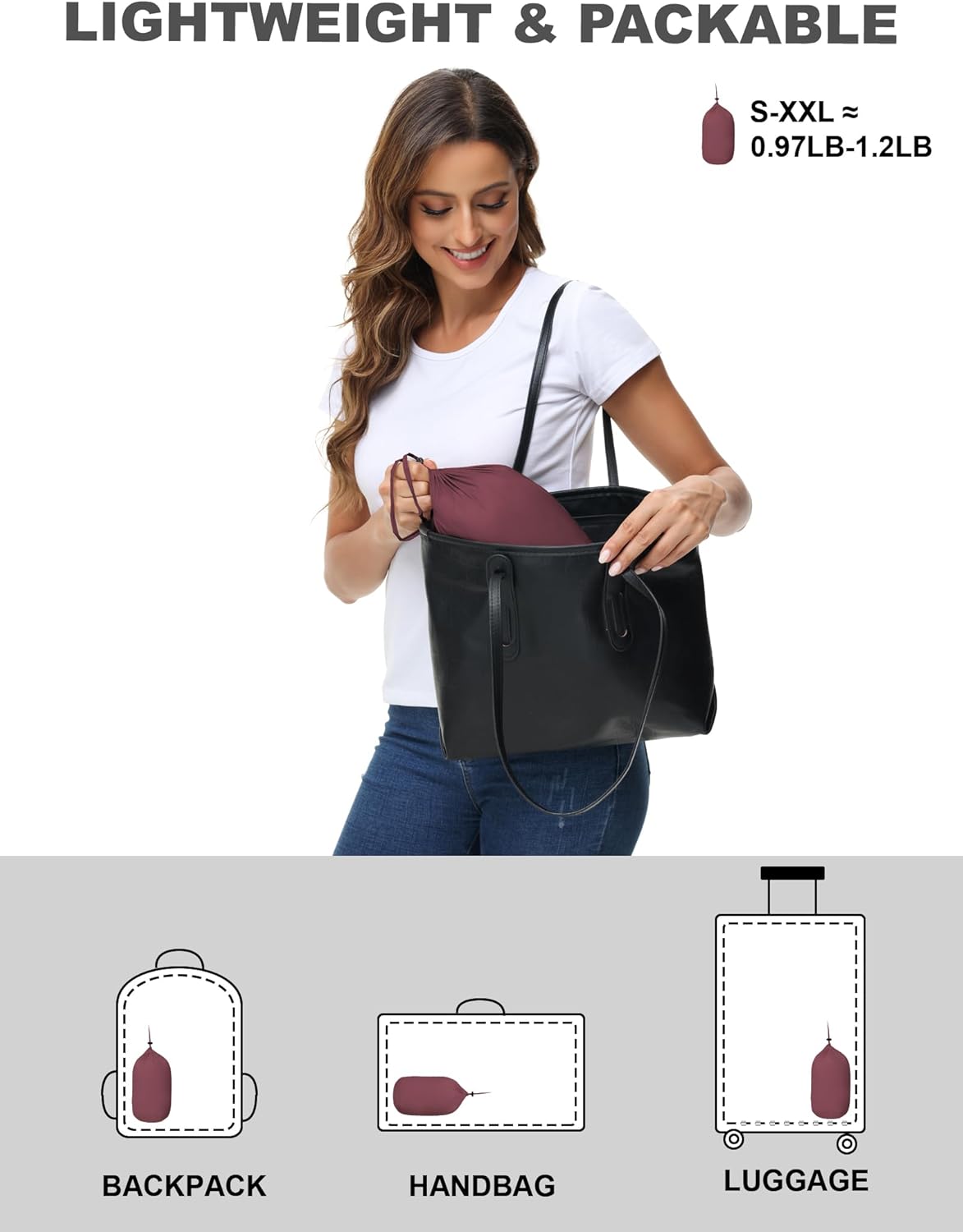 ROYAL MATRIX Women's Packable Puffer Jacket with Hood, Lightweight Quilted Travel Long Puffer Coat with Pockets - Image 6